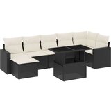 vidaXL 8-dijelni set vrtnih sofa od poliratana s jastucima crni | shoptok.hr