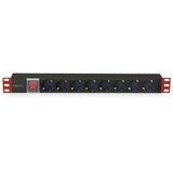 TECHly I-CASE STRIP-81UD power distribution unit (PDU) 8 AC outlet(s) 1U Black, Red | shoptok.hr