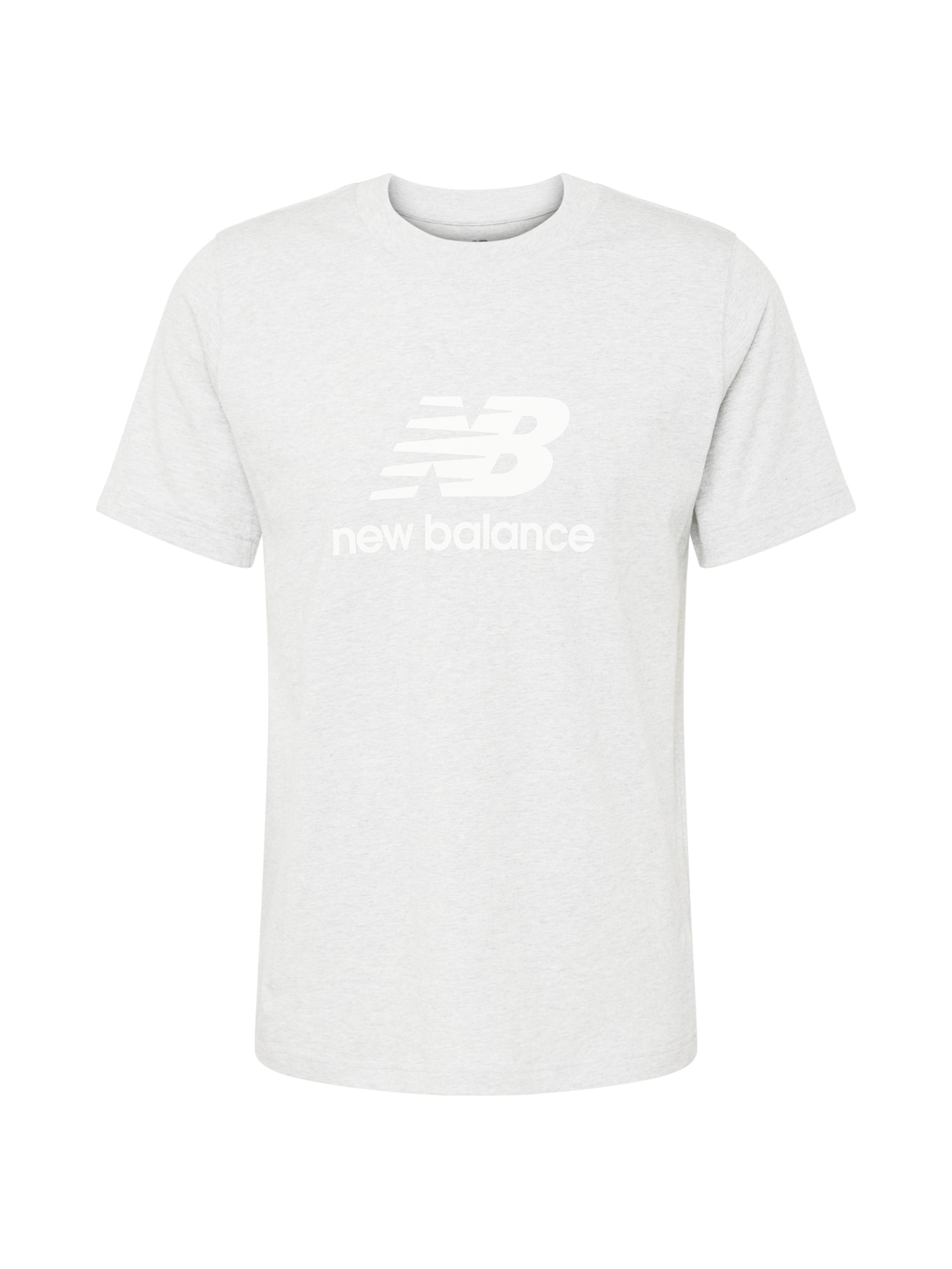 New Balance Majica pegasto siva / bela | Shoptok.si