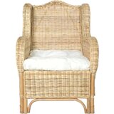 vidaXL Sofa od prirodnog ratana i platna s jastukom | shoptok.hr