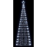 vidaXL Osvetljena novoletna jelka stožec 550 LED hladno bela 304 cm | Shoptok.si