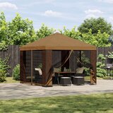 Gazebo 3 x 3 m Bež Poliester i čelik 190 gsm - Bež Bez bočnog zida | shoptok.hr