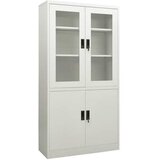  Uredski ormarić svjetlosivi 90 x 40 x 180 cm čelični | shoptok.hr