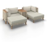 Bessagi Garden Lounge Garnitura Marilou, 3-Delno, Svetlo Siva | Shoptok.si