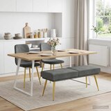  Klupa s dvostrukim slojem Tamnosiva 120 x 45 x 46 cm Baršun | Eponuda.com
