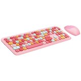 MOFII KOMPLET BREZŽIČNE TIPKOVNICE + MIŠKE 666 (ROZA), (5000086390) | Shoptok.si