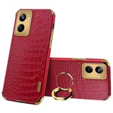 INORCO Za Realme 10 Pro 5G Ring Kickstand Electroplating telefonska torbica TPU prevleka iz PU usnja, (22036588) Cene