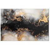  Slika - Golden explosions – abstract pattern inspired by marble 90x60 Akustična | shoptok.hr