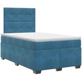  Boxspring krevet s madracem Plava 120 x 200 cm Baršun | shoptok.hr
