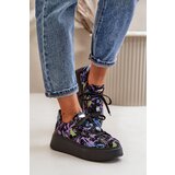 Maciejka Leather Sports Shoes On Platform Purple | Shoptok.si