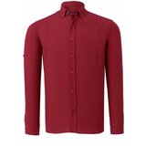 Dewberry G721 MEN'S SHIRT-PLAIN BURGUNDY Cijene