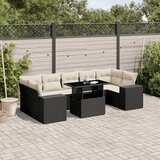  8-dijelni set vrtnih sofa od poliratana s jastucima crni Crna 100 x 55 x 73 cm | Shoptok.si