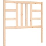  Posteljni okvir z vzglavjem 100x200 cm trden les | Shoptok.si
