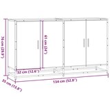 vidaXL Komoda siva sonoma 134x35x76 cm inženirski les | Shoptok.si