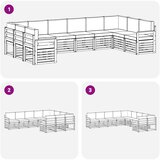  Set vanjskih sofa 7 pcs Bijela i Bež 363 x 187,5 x 73 cm | shoptok.hr