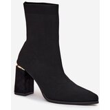 Boto Fabric Slip-On Women's Ankle Boots Black Virelle | Shoptok.si