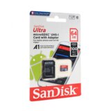San Disk Mem. Kartica SDHC 64GB Ultra Micro 100MB/s Class 10 sa adapterom ZJ CN | ePonuda.com