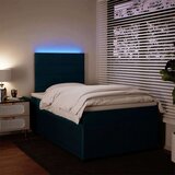 VidaXL Box spring postelja z vzmetnico modra 120x190 cm žamet Slike