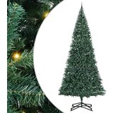 vidaXL Umjetno praznično drevo s svetlobami in kroglicami Zelena | Shoptok.si