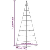 vidaXL Metalno ukrasno božićno drvce crno 210 cm | shoptok.hr