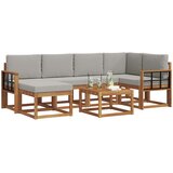  Set vanjskih sofa 7 kom. Prirodna i svijetlo siva | shoptok.hr