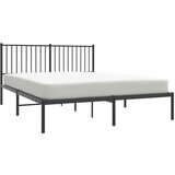  Metalni okvir za krevet s uzglavljem crni 160x200 cm | shoptok.hr