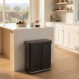 simplehuman Mat črn jeklen koš za smeti 34+24 l za ločevanje odpadkov/s pedalom – | Shoptok.si