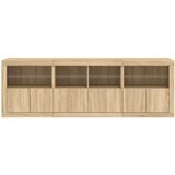 vidaXL Komoda s LED svjetlima boja hrasta sonome 202x37x67 cm | shoptok.hr