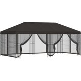 vidaXL Paviljon s stenami 6 x 3 m Antracit Poliester in jeklo 190, (5000218871) | Shoptok.si