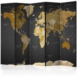 Paravan u 5 dijelova - Room divider - World map on dark background 225x172 | shoptok.hr