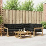  Set vanjskih sofa 5 kom. Bijela i crna | shoptok.hr