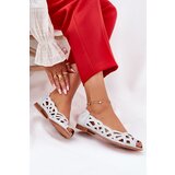 Boto Perforated Ballerinas With Open Toes Silver Calgis | Shoptok.si
