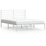 The Living Store Kovinski posteljni okvir z vzglavjem bel 120x190 cm - Posteljni Okvir, (21531466) | Shoptok.si