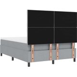 Box spring krevet s madracem i klupom svijetlosivi 140x200 cm tkanina | shoptok.hr