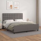 vidaXL Posteljni okvir z vzglavjem siv 180x200 cm umetno usnje | Shoptok.si