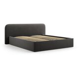 Micadoni Crni tapecirani bračni krevet s prostorom za odlaganje s podnicom 200x200 cm Elizabeth – | shoptok.hr