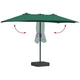  Vrtni suncobran Zelena 385 x 209 x 244 cm Poliester | Eponuda.ba