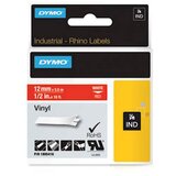 Dymo trak rhino vinyl 1805416, 12 mm / 5,5 m (bela/rdeča), original Cene