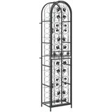  Stalak za vino za 73 boce crni 45 x 36 x 200 cm kovano željezo | shoptok.hr