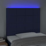  Posteljno vzglavje modro 100x5x118/128 cm blago, (20953695) | Shoptok.si