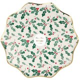 Meri Meri Papirnati krožniki za enkratno uporabo v kompletu 8 ks Holly Pattern – | Shoptok.si