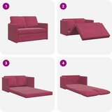 Podni kauč na razvlačenje 2-u-1 boja vina 122x204x55 cm baršun | Eponuda.com