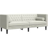 Chesterfield sofa s jastucima za 2 osobe, krem baršunasta | shoptok.hr