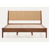 Kave Home Temno rjava zakonska postelja z letvenim dnom 160x200 cm Elan – | Shoptok.si