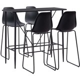 vidaXL Barska garnitura 5-delna plastika črna, (20729790) Cene