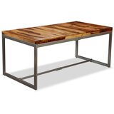  Blagovaonski Stol od Masivnog Drva Akacije i Čelika 180 cm | shoptok.hr