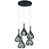 CINQUE Črna LED viseča svetilka s steklenim senčilom ø 55 cm Cipera – | Shoptok.si