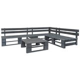 Maison Chic Seti vrtnega pohištva - Vrtna garnitura - Vrtni pohištvo set iz palet 4-delna lesena siva, (21796994) | Shoptok.si