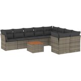  10-dijelni set vrtnih sofa od poliratana s jastucima sivi | shoptok.hr