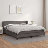  Box spring postelja z vzmetnico siva 180x200 cm umetno usnje, (20902109) Cene